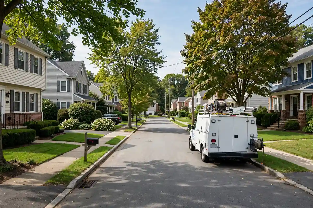 Reemplazo de lateral de alcantarillado sin zanja preservando el jardín en una casa victoriana en Metuchen NJ