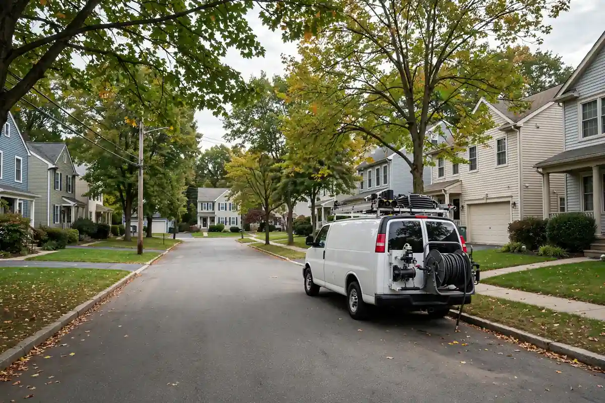 Sewer line repair work in Rahway, New Jersey