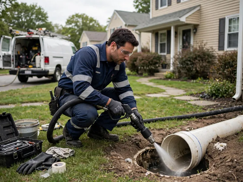 Commercial sewer camera inspection at a business property in Avenel NJ