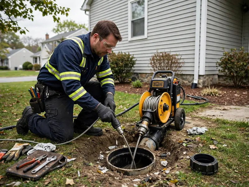 Reemplazo de alcantarillado comercial sin zanja cerca del frente portuario de Carteret NJ