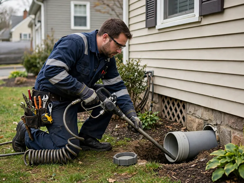 Trenchless commercial sewer work in downtown Metuchen NJ