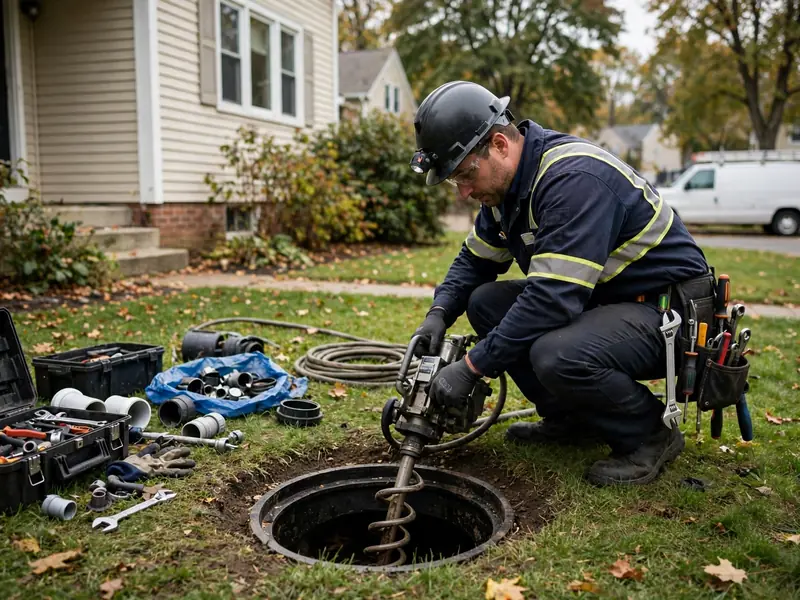 Trenchless commercial sewer work on Main Street in downtown Rahway NJ