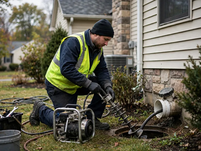 Commercial sewer inspection at a slab-on-grade property in Spa Springs, Perth Amboy NJ