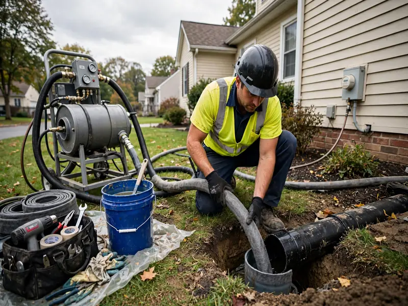 Cured-in-place pipe lining renewing a clay sewer lateral in Avenel NJ
