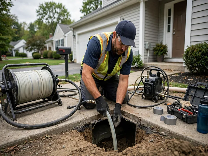 No-dig pipe lining rehabilitating a clay sewer lateral in Fords NJ