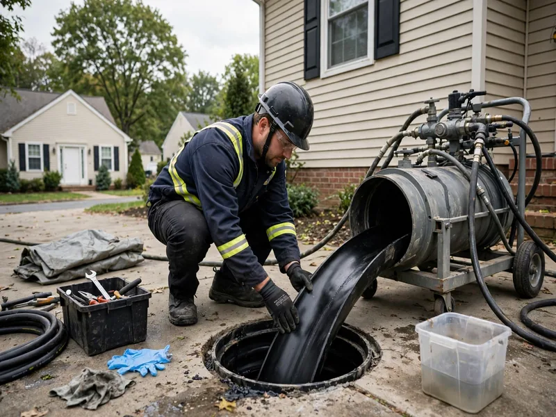 Trenchless pipe lining preserving a historic-district sewer lateral in Metuchen NJ