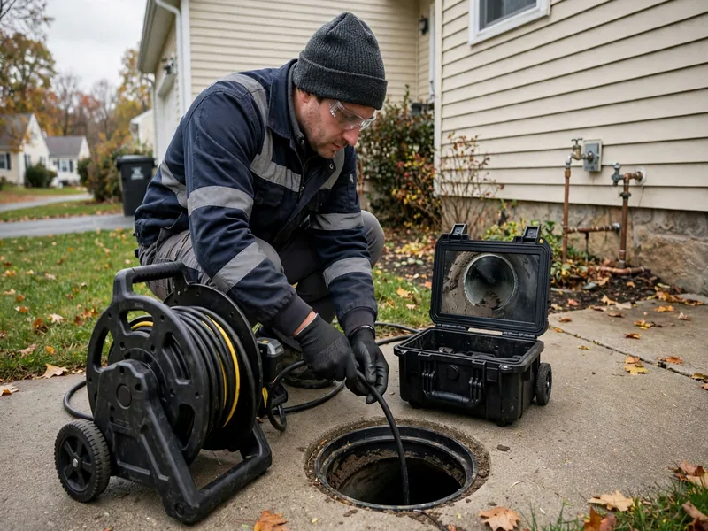Sewer camera inspection of a lateral line in Avenel, NJ