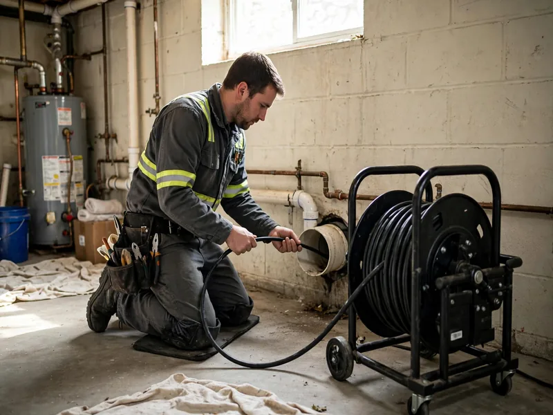 Sewer camera inspection of a lateral line in Fords, NJ