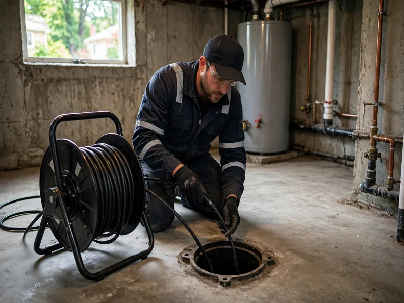 Sewer camera inspection of a lateral line in Iselin, NJ