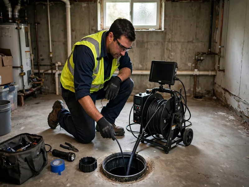 Sewer camera inspection of a lateral line in Keasbey, NJ