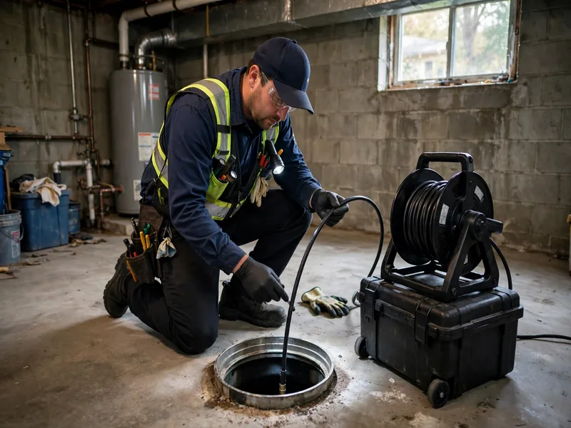 Sewer camera inspection of a lateral line in Woodbridge, NJ