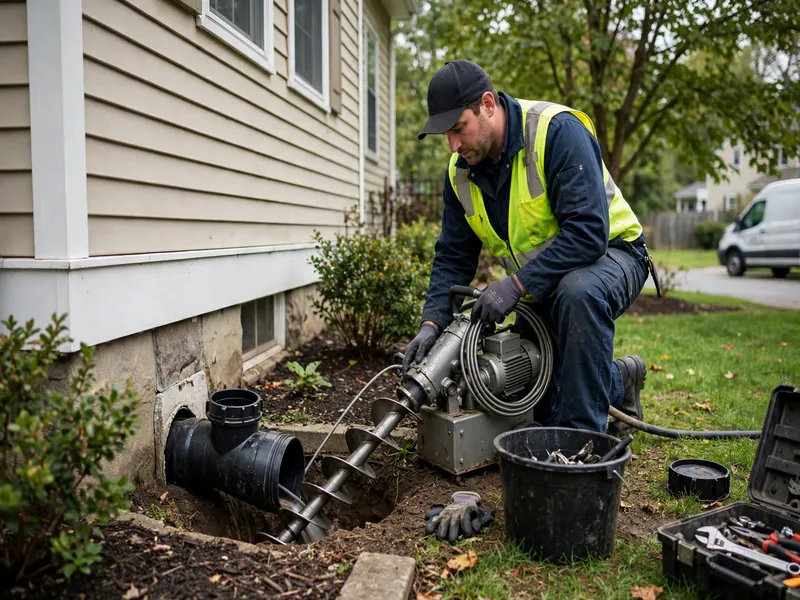 Sewer cleaning service for a 1920s home on Hall Avenue Perth Amboy NJ