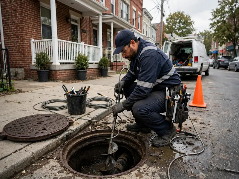 Servicio de mantenimiento de alcantarillado en Downtown Perth Amboy, NJ