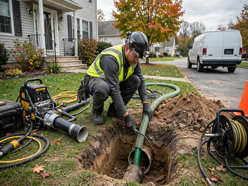 Reemplazo hermético de alcantarillado sin zanja listo para inundación en Sayreville NJ